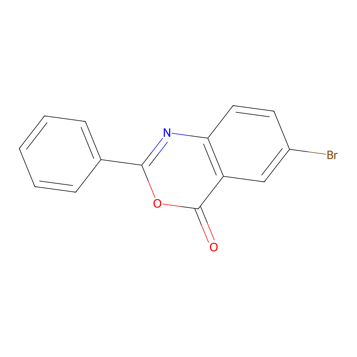 6-bromo-2-phenyl-4H-benzo[d][1,3]oxazin-4-one molecular structure, CAS 66387-70-0