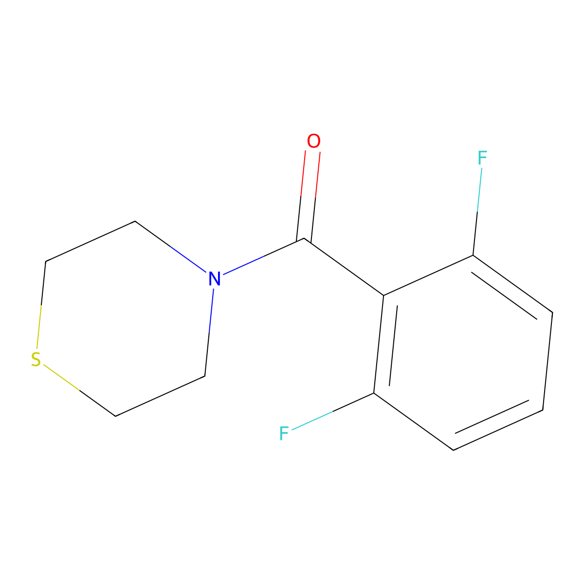 4-(2,6-Difluorobenzoyl)thiomorpholine molecular structure, CAS 663884-76-2
