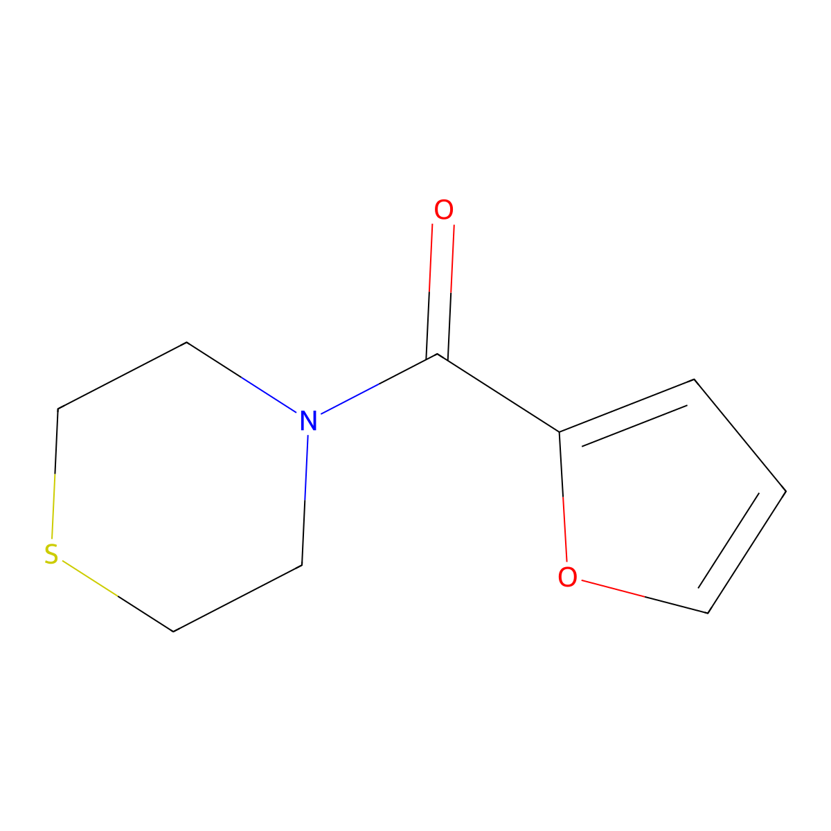Furan-2-yl(thiomorpholin-4-yl)methanone molecular structure, CAS 663884-79-5