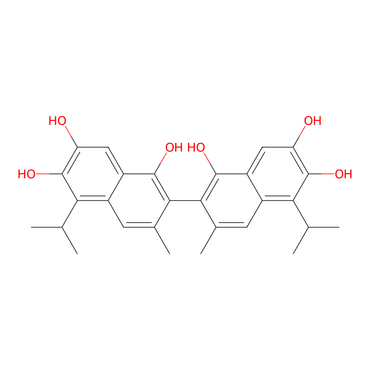 Apogossypol molecular structure, CAS 66389-74-0