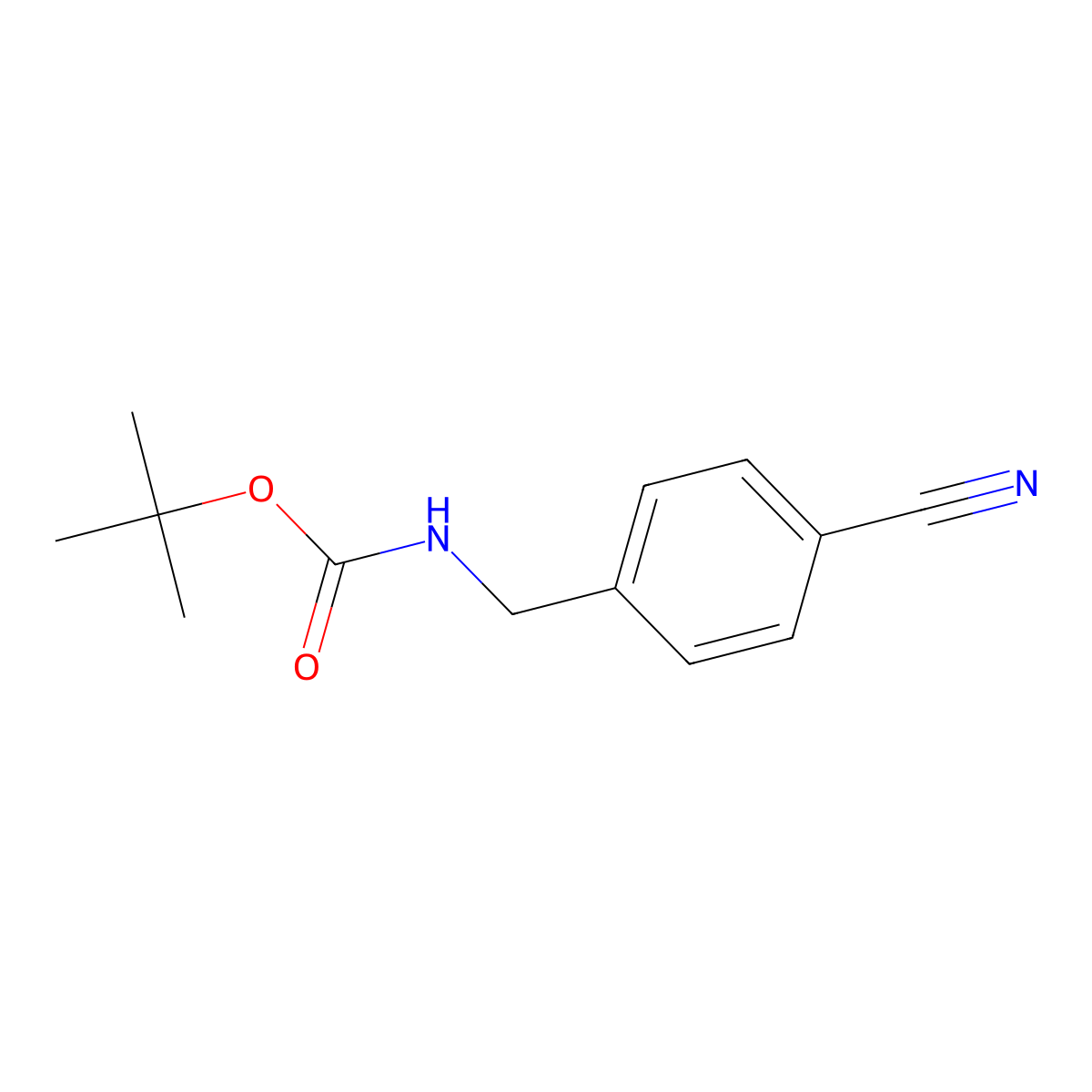 4-Boc-aminomethyl-benzonitrile molecular structure, CAS 66389-80-8