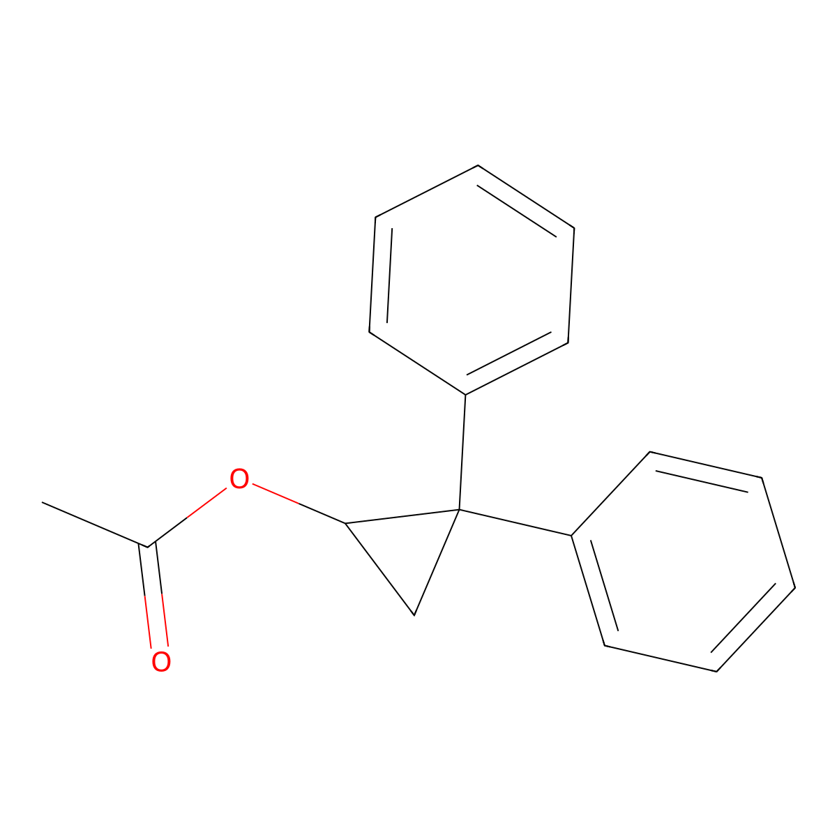 2,2-Diphenylcyclopropyl acetate molecular structure, CAS 6639-52-7