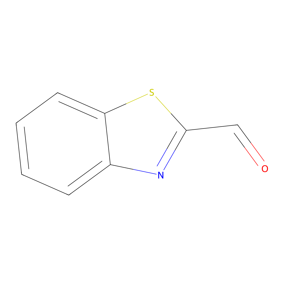 1,3-Benzothiazole-2-carbaldehyde molecular structure, CAS 6639-57-2