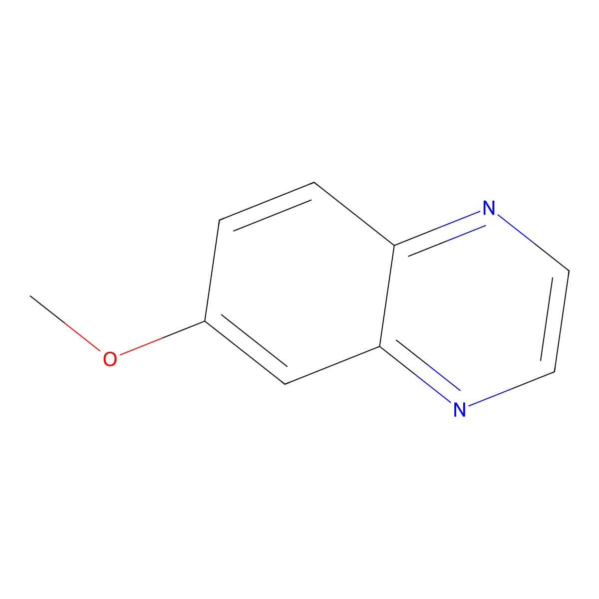 6-Methoxyquinoxaline molecular structure, CAS 6639-82-3