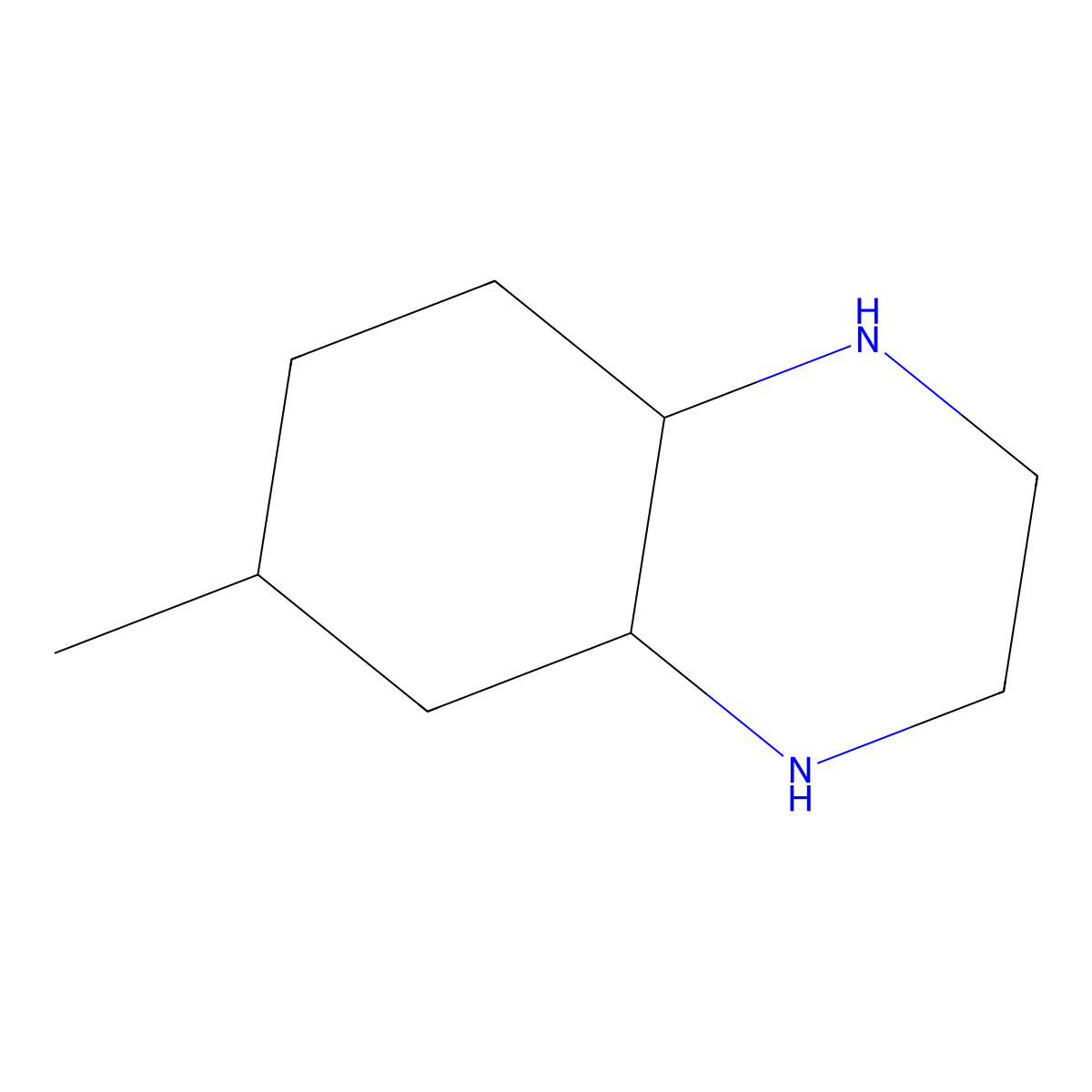 6-Methyldecahydroquinoxaline molecular structure, CAS 6639-84-5
