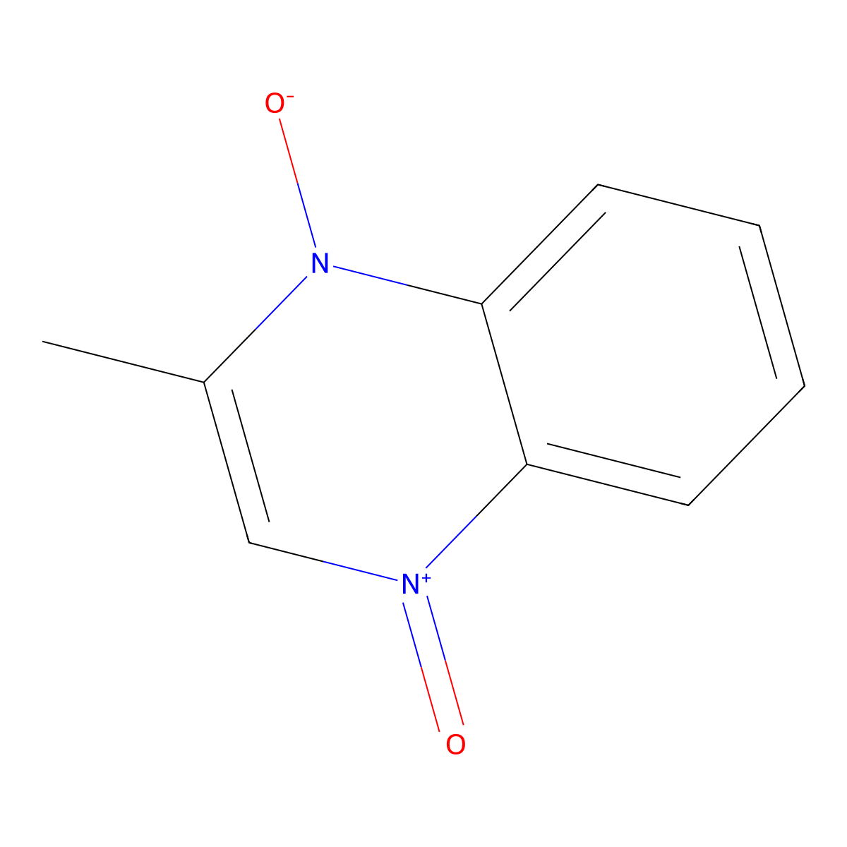 2-Methylquinoxaline 1,4-dioxide molecular structure, CAS 6639-86-7