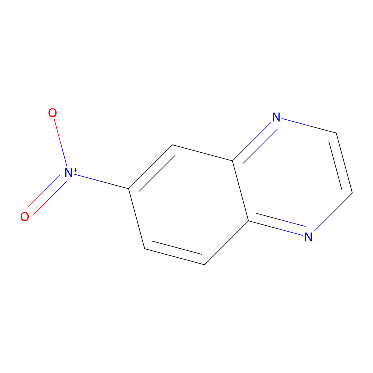 Quinoxaline, 6-nitro- molecular structure, CAS 6639-87-8