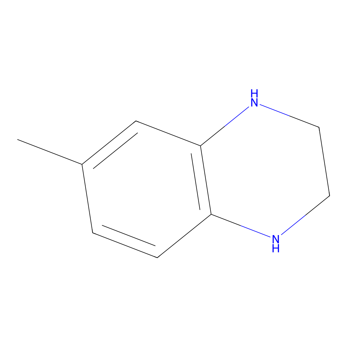 6-Methyl-1,2,3,4-tetrahydroquinoxaline molecular structure, CAS 6639-93-6