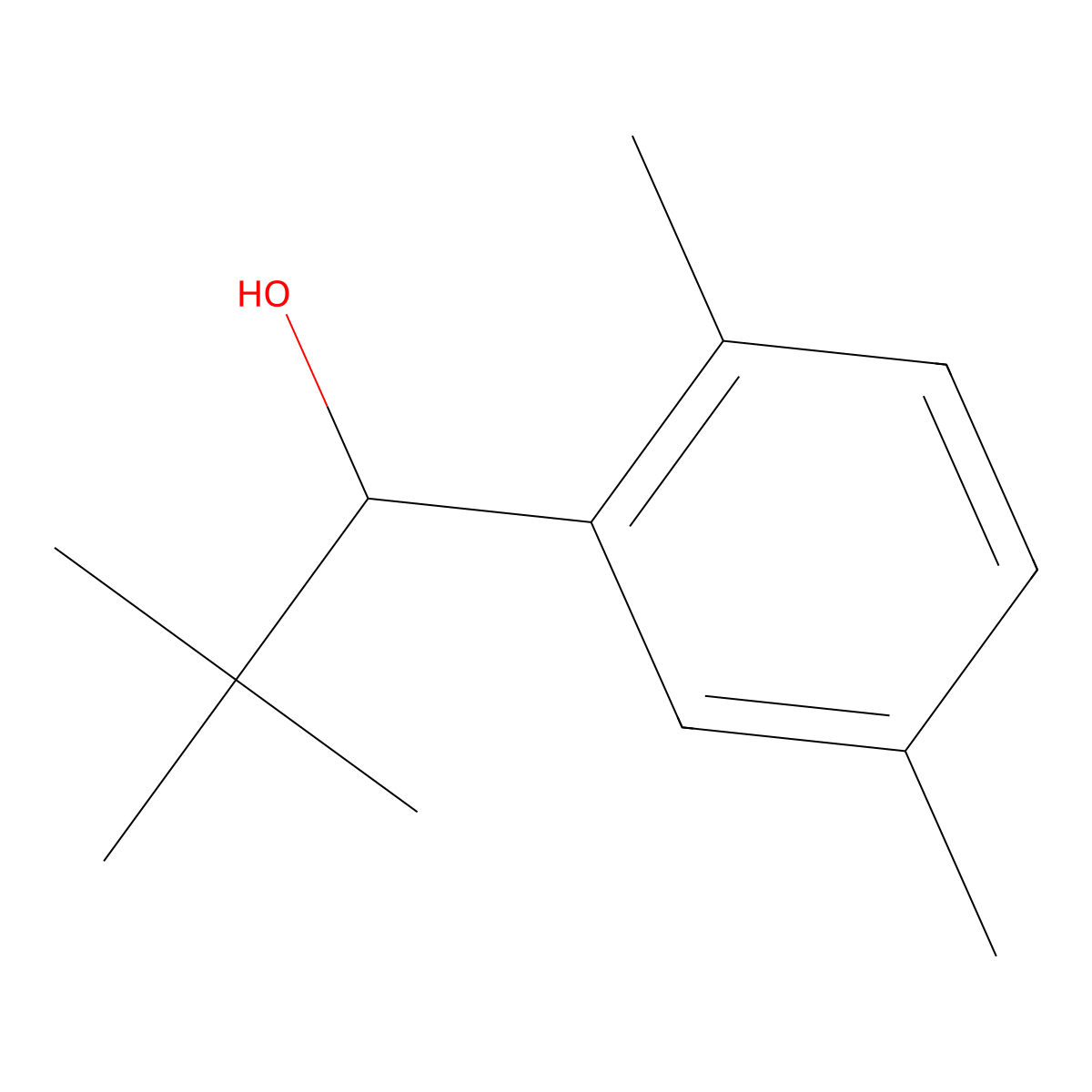 1-(2,5-Dimethylphenyl)-2,2-dimethylpropan-1-ol molecular structure, CAS 66390-54-3