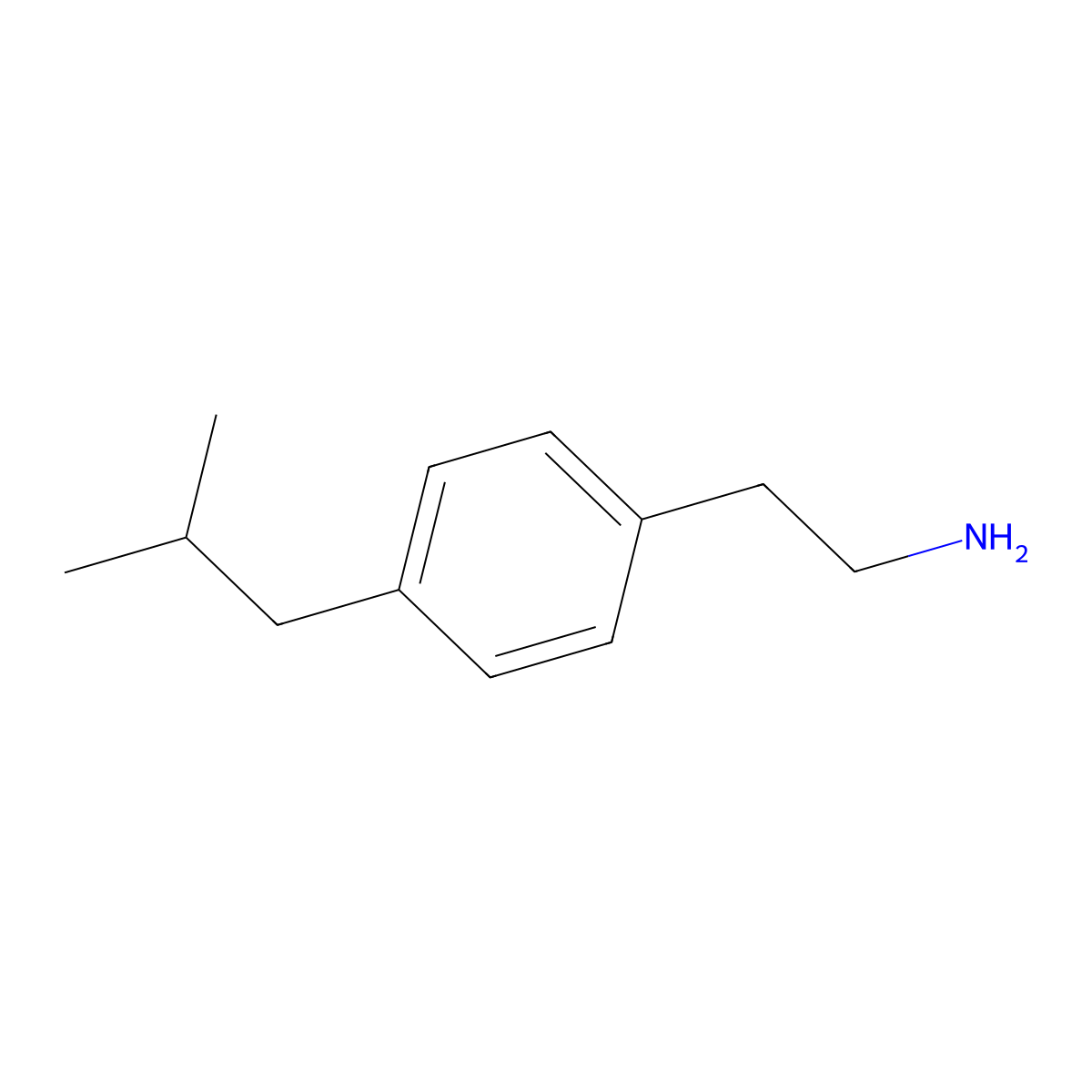2-(4-Isobutyl-phenyl)-ethylamine molecular structure, CAS 663925-90-4