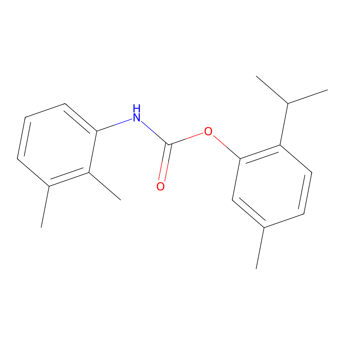 2-Isopropyl-5-methylphenyl 2,3-dimethylphenylcarbamate molecular structure, CAS 663927-54-6