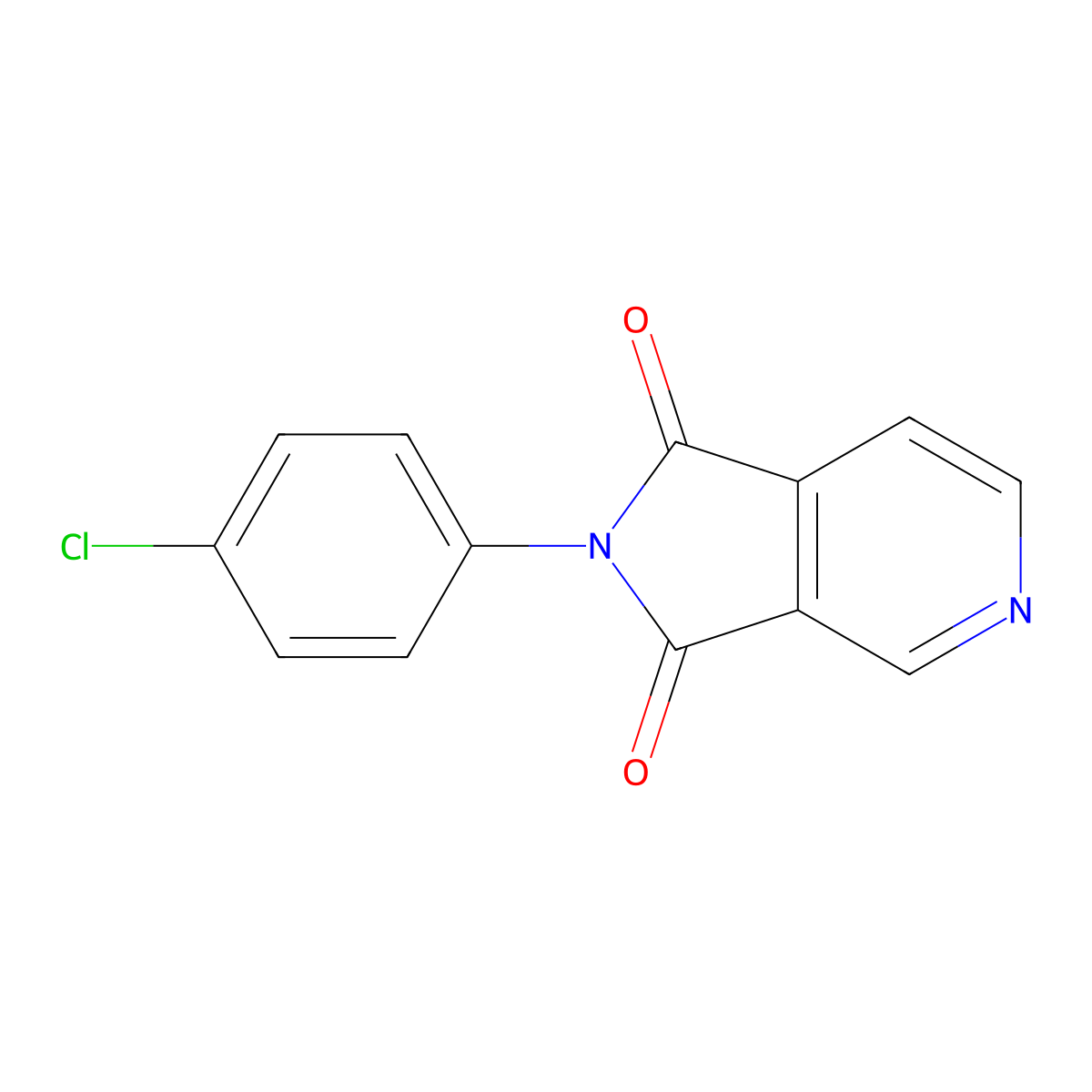 2-(4-chlorophenyl)-1H-pyrrolo[3,4-c]pyridine-1,3(2H)-dione molecular structure, CAS 663928-64-1