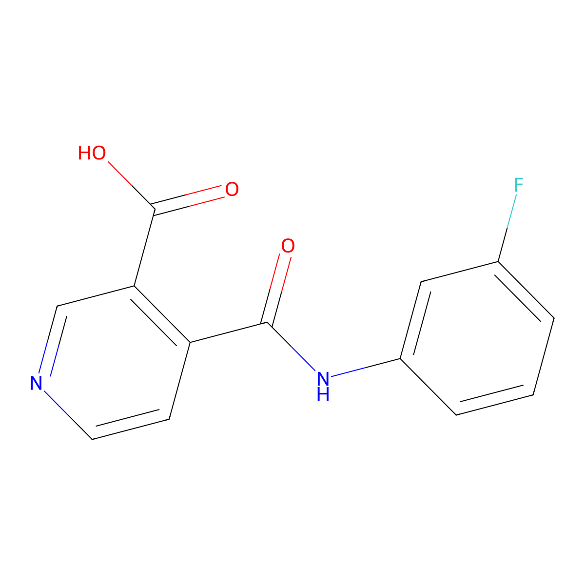 4-[(3-Fluorophenyl)carbamoyl]pyridine-3-carboxylic acid molecular structure, CAS 663928-69-6