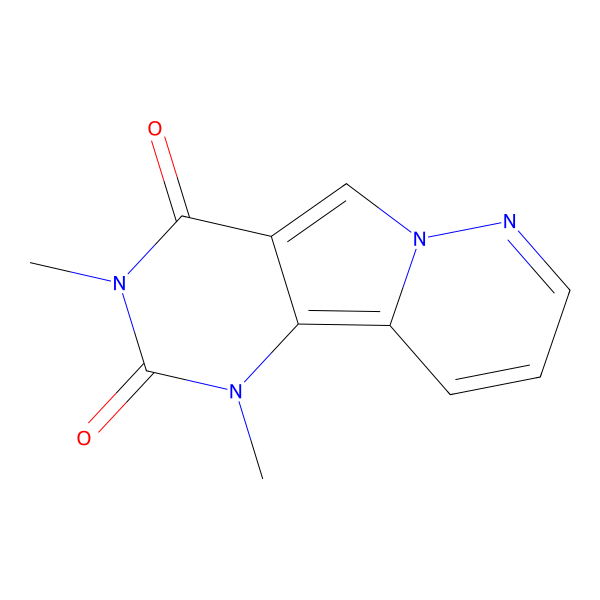 1,3-dimethylpyrimido[4',5':3,4]pyrrolo[1,2-b]pyridazine-2,4(1H,3H)-dione molecular structure, CAS 663929-06-4