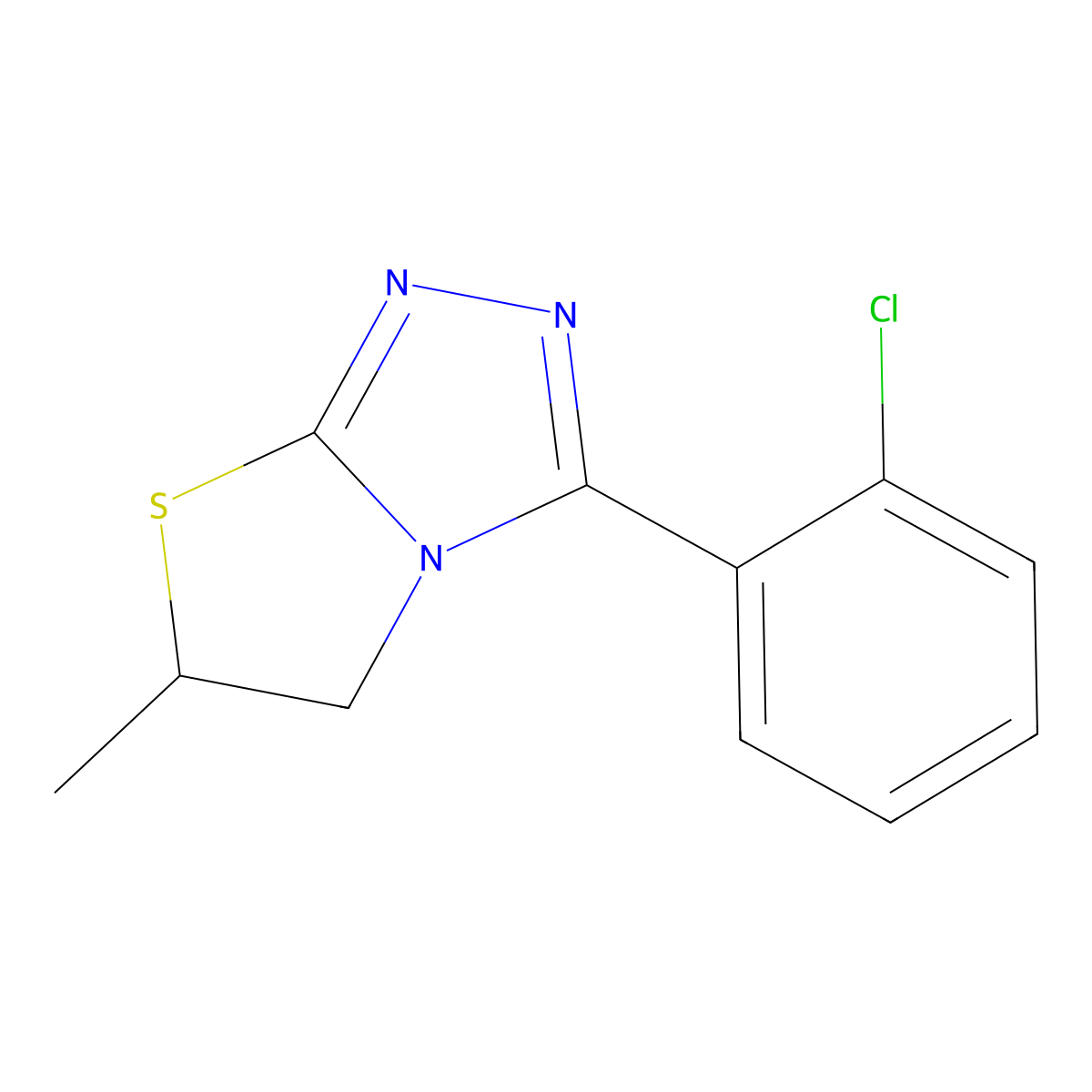 3-(2-Chlorophenyl)-6-methyl-5,6-dihydro[1,3]thiazolo[2,3-c][1,2,4]triazole molecular structure, CAS 663930-85-6