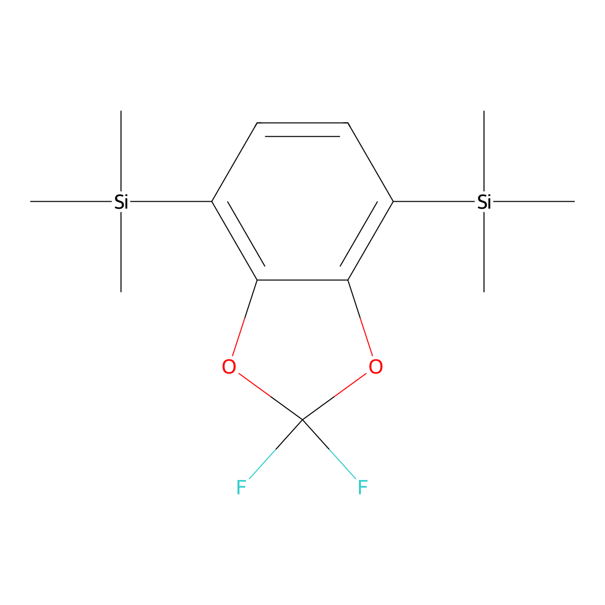 1,3-Benzodioxole, 2,2-difluoro-4,7-bis(trimethylsilyl)- molecular structure, CAS 663934-11-0