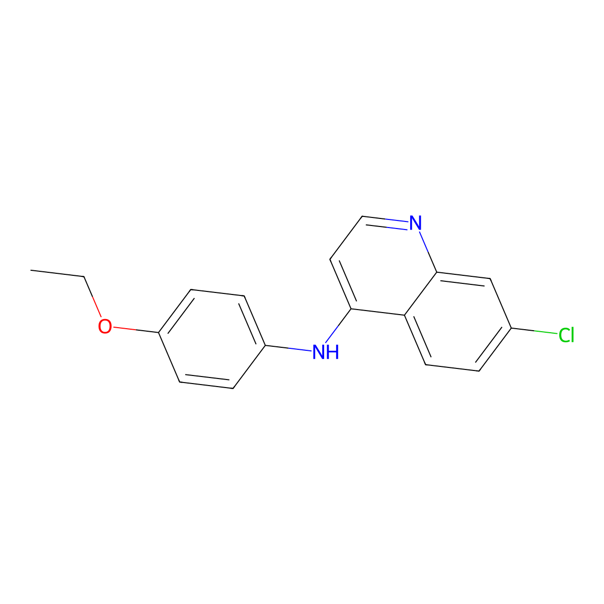7-chloro-N-(4-ethoxyphenyl)-4-quinolinamine molecular structure, CAS 663939-96-6