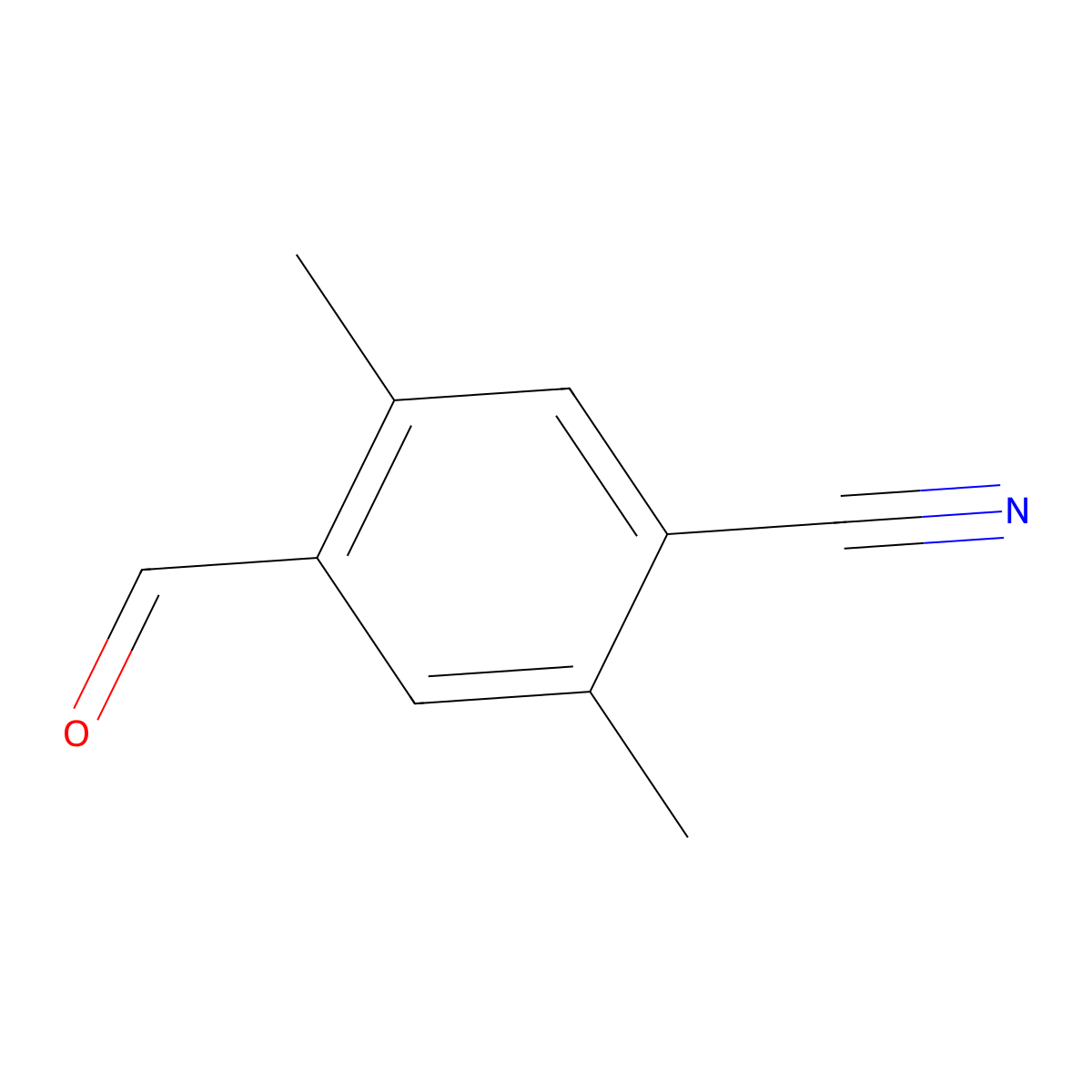 4-Formyl-2,5-dimethylbenzonitrile molecular structure, CAS 663941-24-0