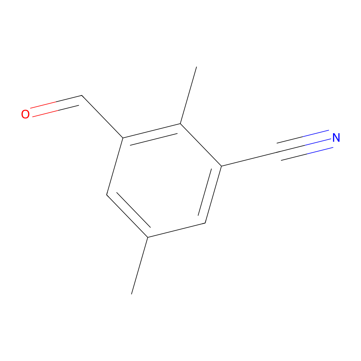 3-Formyl-2,5-dimethylbenzonitrile molecular structure, CAS 663941-26-2