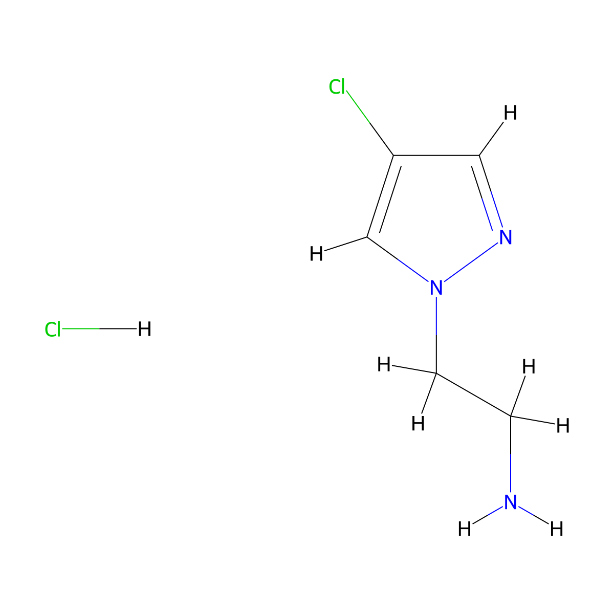 2-(4-Chloro-1H-pyrazol-1-yl)ethanamine hydrochloride molecular structure, CAS 663941-74-0