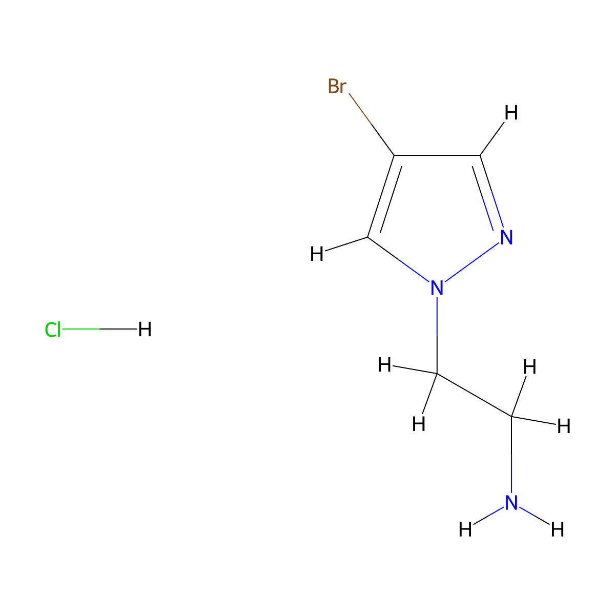 2-(4-Bromo-1h-pyrazol-1-yl)ethanamine hydrochloride molecular structure, CAS 663941-75-1