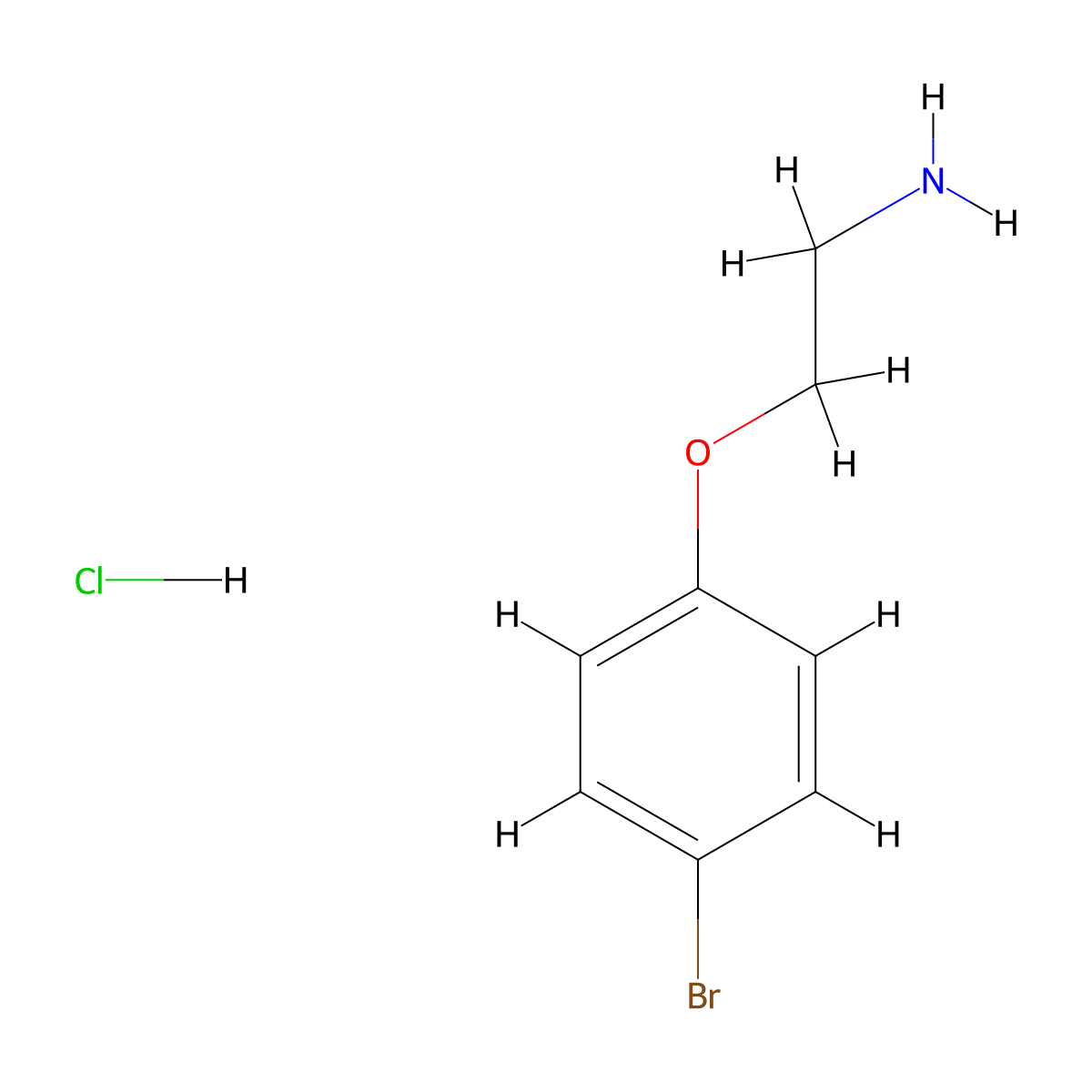 1-(2-Aminoethoxy)-4-bromobenzene hydrochloride molecular structure, CAS 663941-79-5