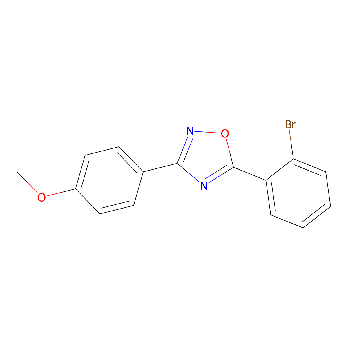 5-(2-Bromophenyl)-3-(4-methoxyphenyl)-1,2,4-oxadiazole molecular structure, CAS 663943-49-5