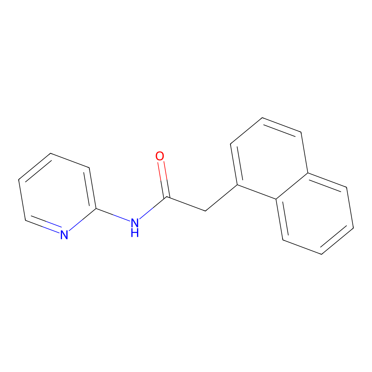 2-(1-naphthyl)-N-(2-pyridinyl)acetamide molecular structure, CAS 663944-44-3