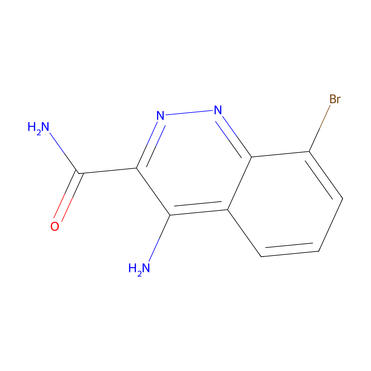 4-Amino-8-bromocinnoline-3-carboxamide molecular structure, CAS 663948-24-1