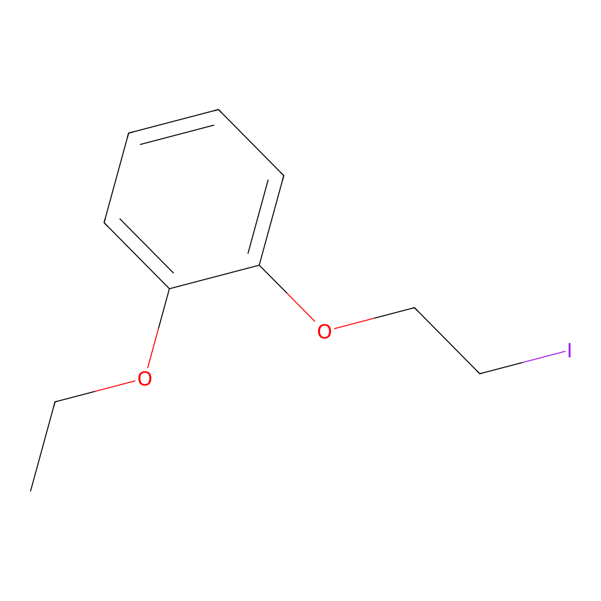 1-Ethoxy-2-(2-iodoethoxy)benzene molecular structure, CAS 663950-33-2