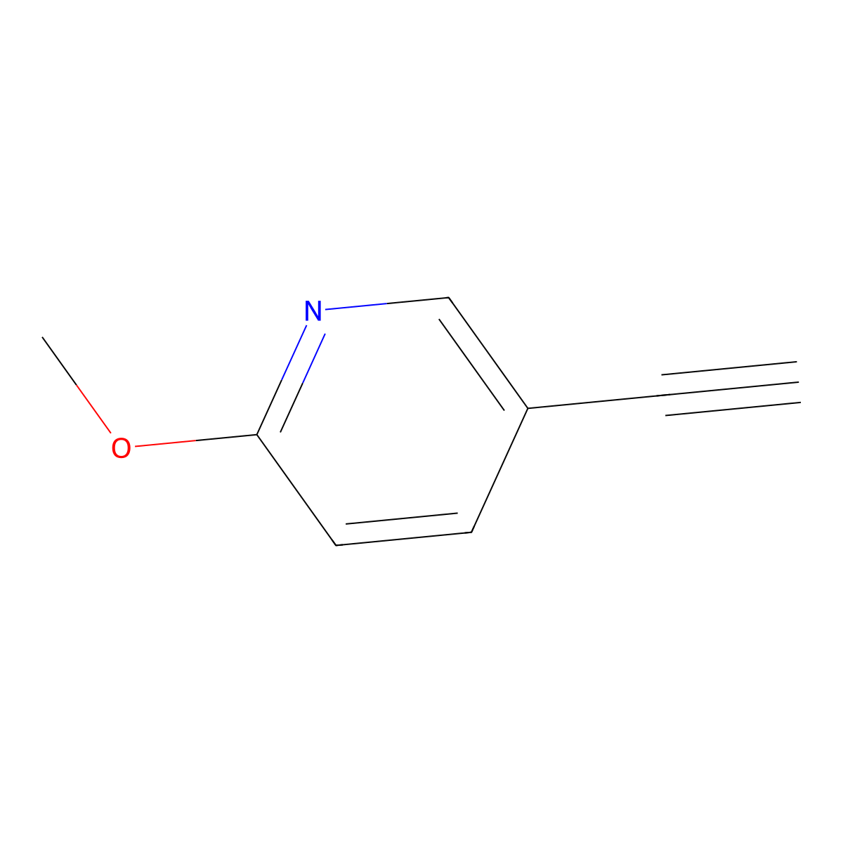 5-Ethynyl-2-methoxypyridine molecular structure, CAS 663955-59-7