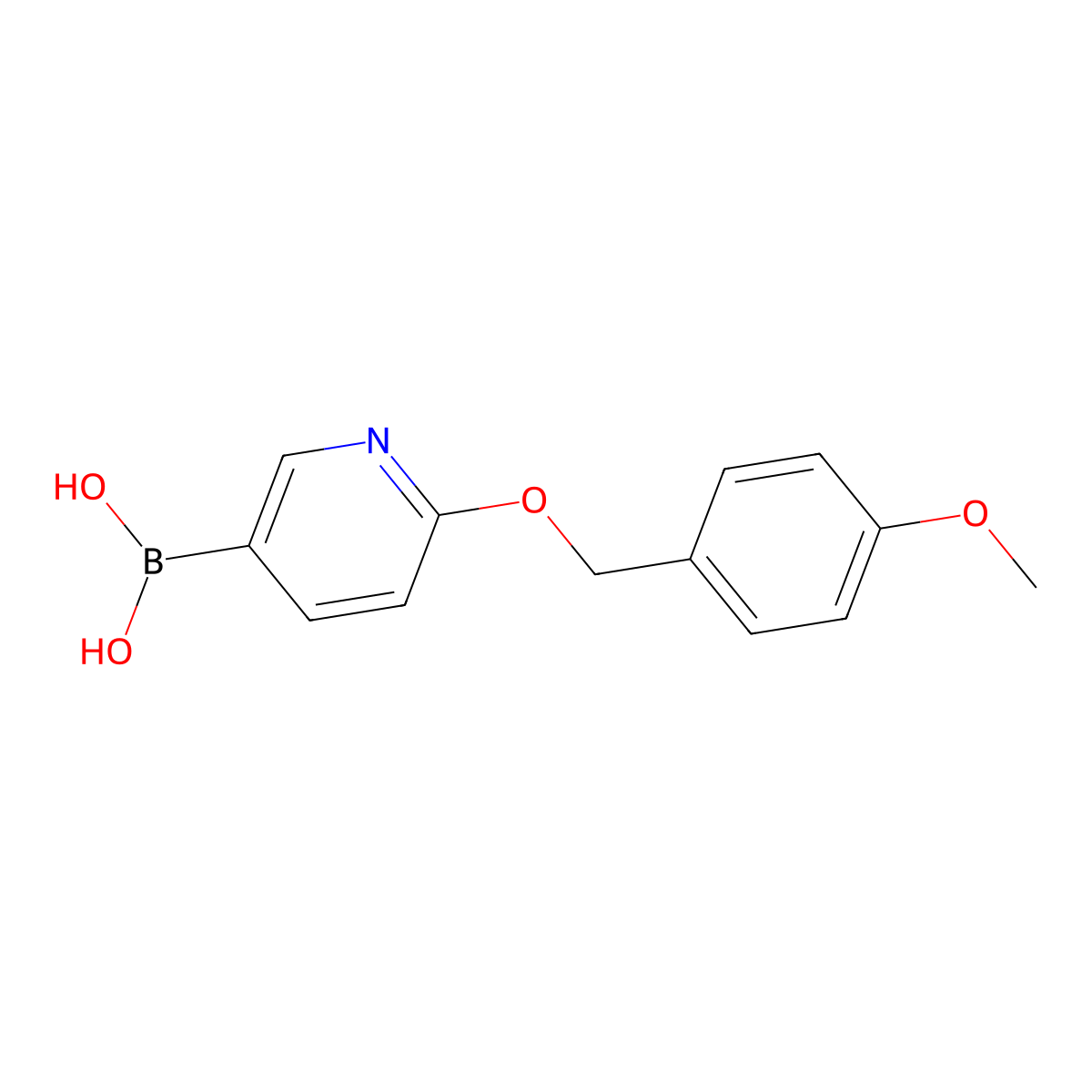 6-(4-Methoxybenzyloxy)pyridin-3-ylboronic acid molecular structure, CAS 663955-80-4
