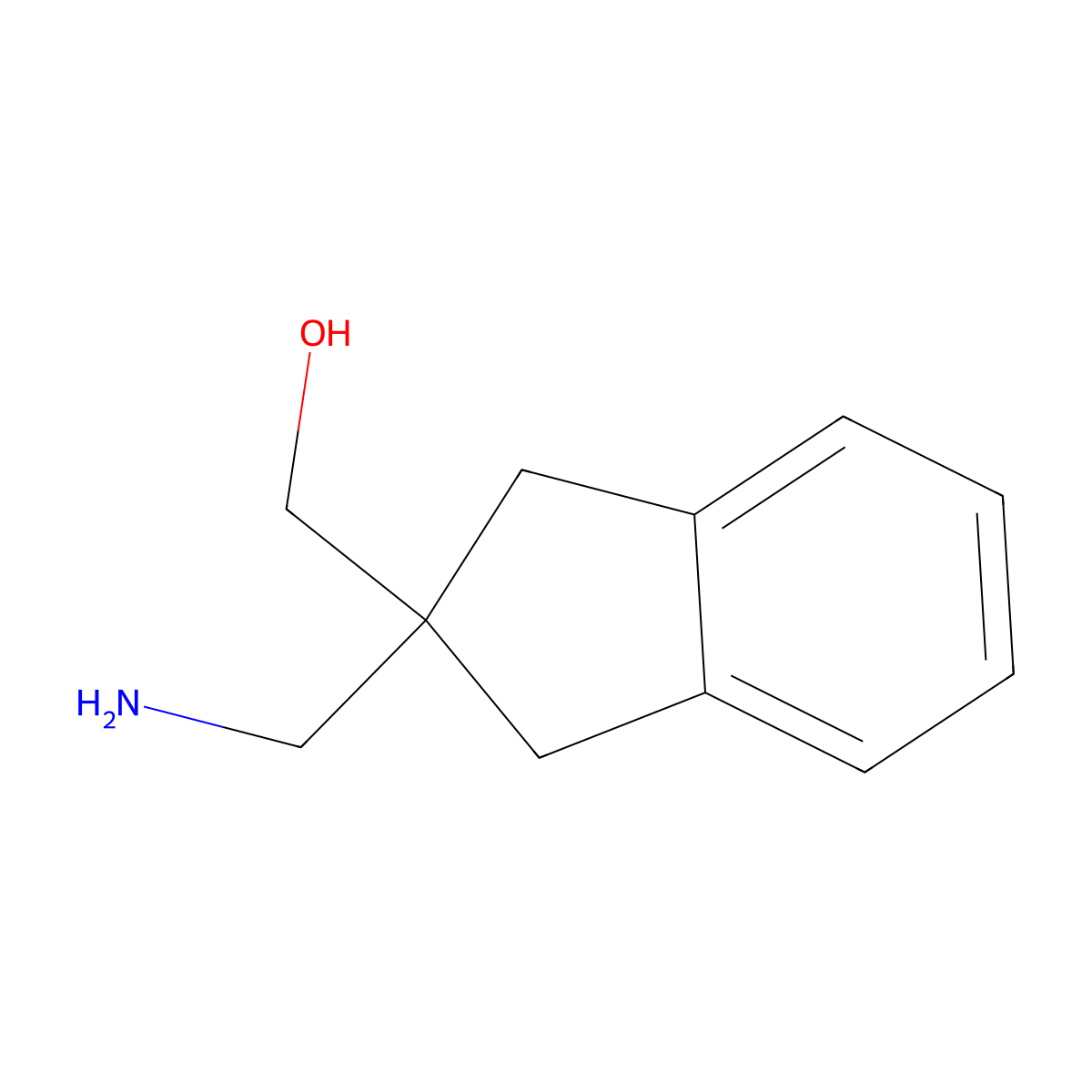 [2-(Aminomethyl)-2,3-dihydro-1H-inden-2-YL]methanol molecular structure, CAS 663956-51-2