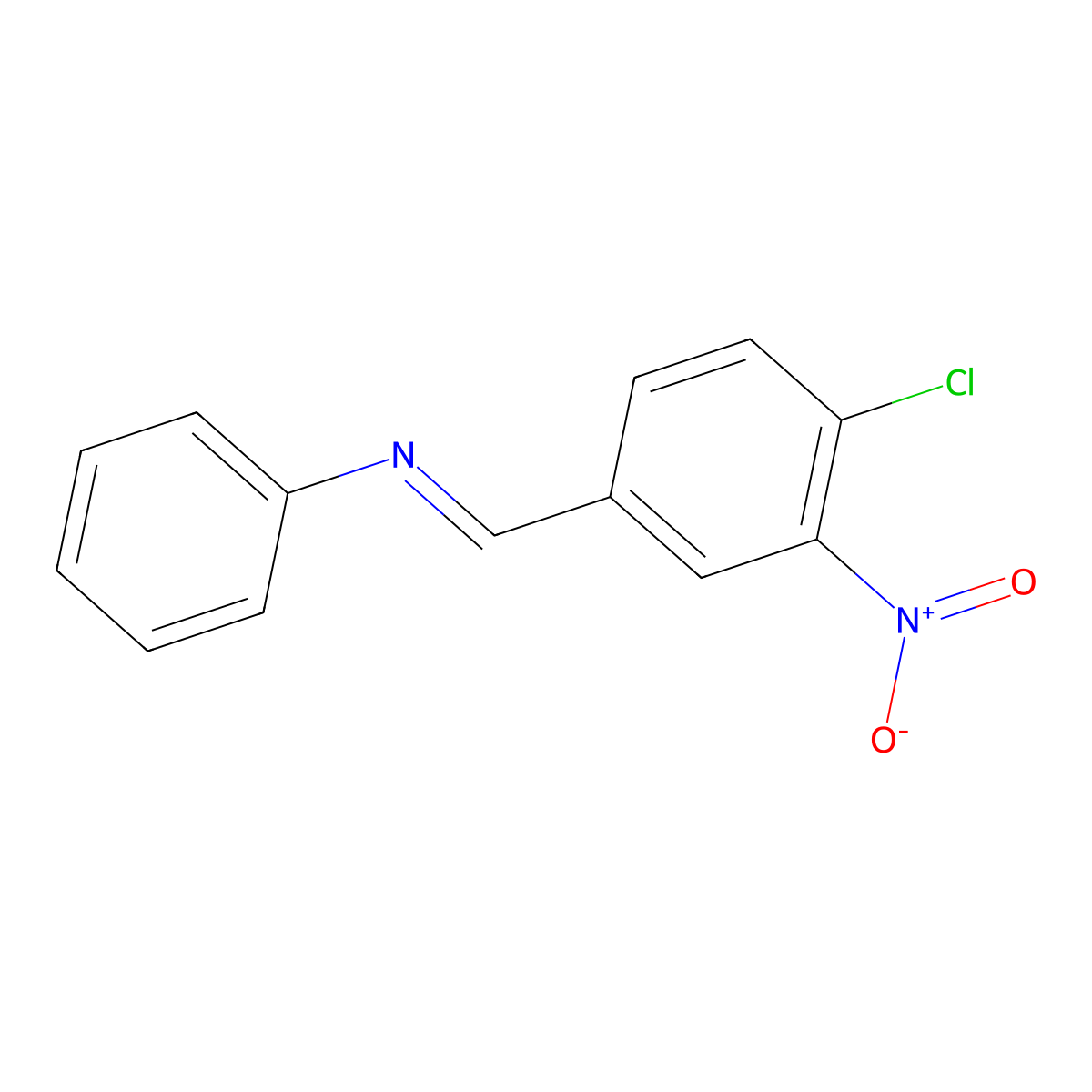 (E)-1-(4-Chloro-3-nitrophenyl)-N-phenylmethanimine molecular structure, CAS 66398-99-0