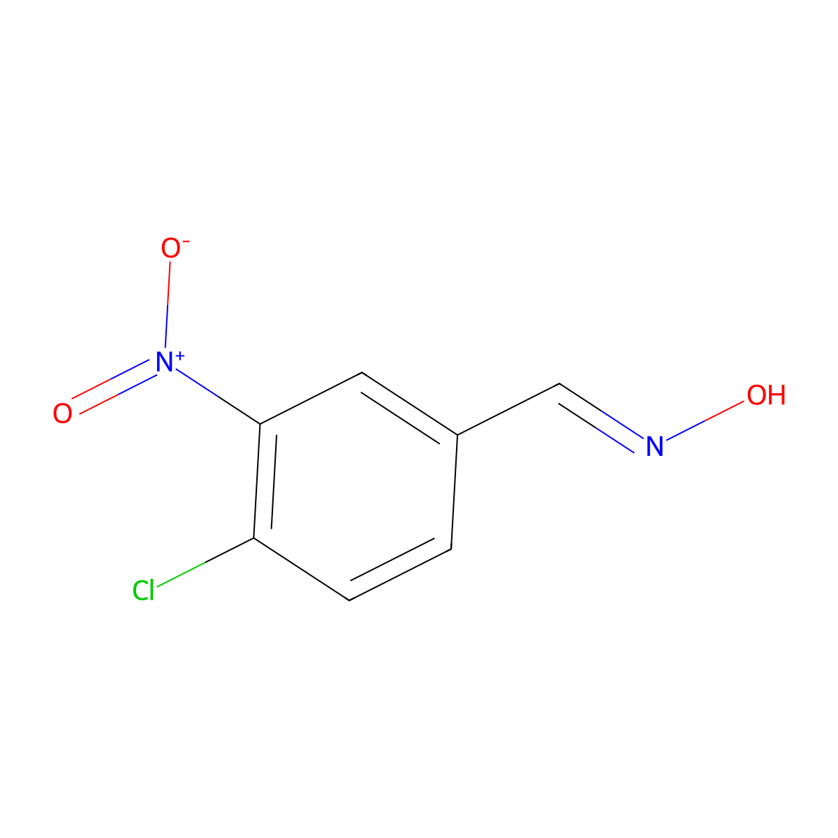 4-Chloro-3-nitrobenzaldehyde oxime molecular structure, CAS 66399-01-7