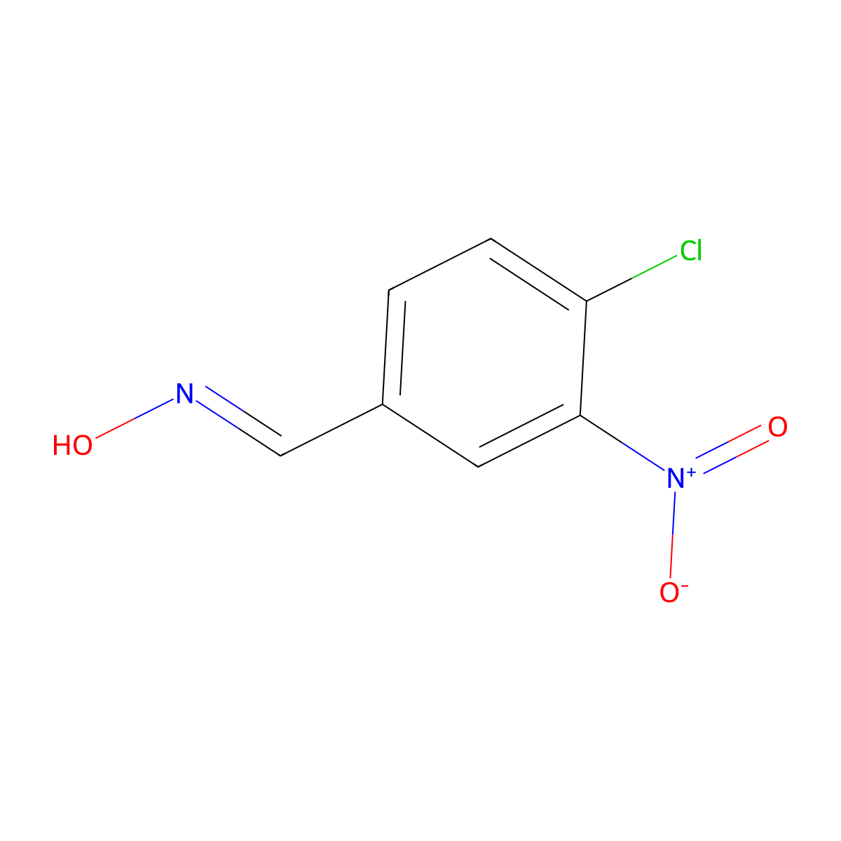 4-Chloro-3-nitrobenzaldehyde oxime molecular structure, CAS 66399-01-7