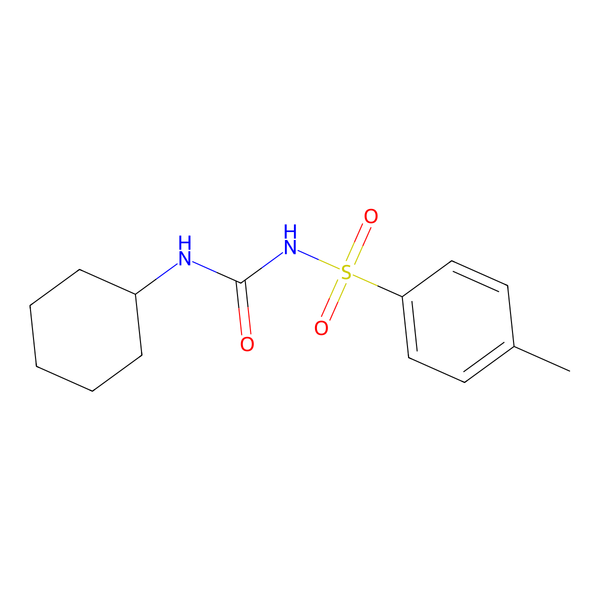 Glycyclamide molecular structure, CAS 664-95-9