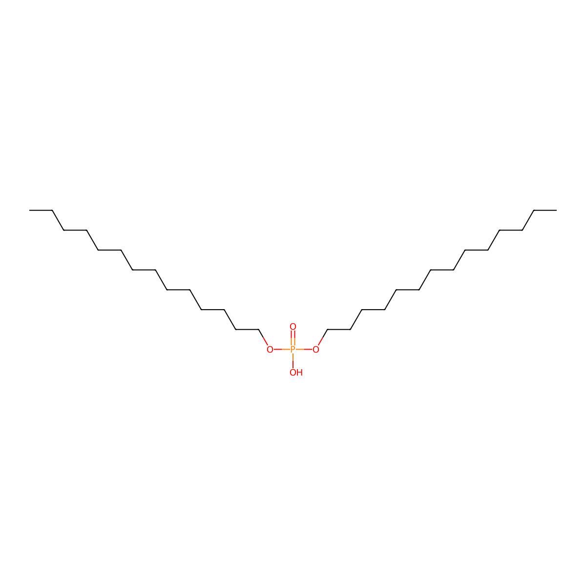 Dimyristyl Phosphate molecular structure, CAS 6640-03-5
