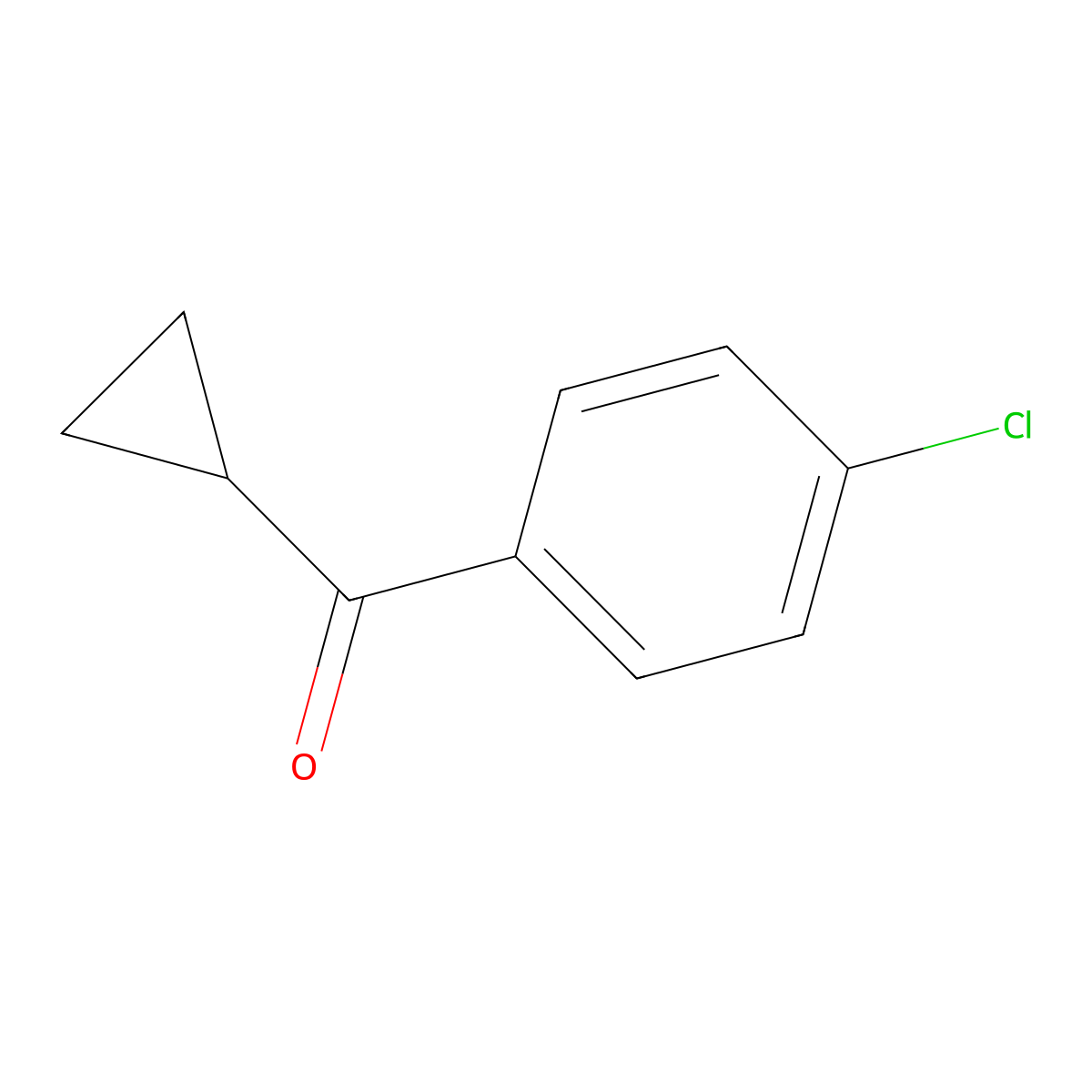 4-Chlorophenyl cyclopropyl ketone molecular structure, CAS 6640-25-1