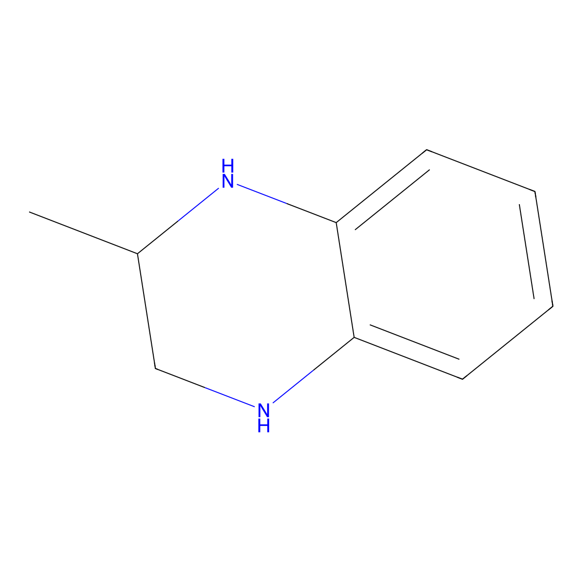 2-Methyl-1,2,3,4-tetrahydroquinoxaline molecular structure, CAS 6640-55-7