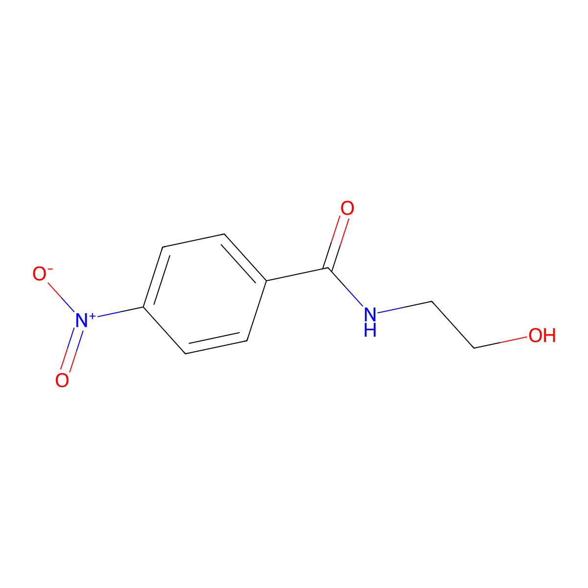 n-(2-Hydroxyethyl)-4-nitrobenzamide molecular structure, CAS 6640-65-9
