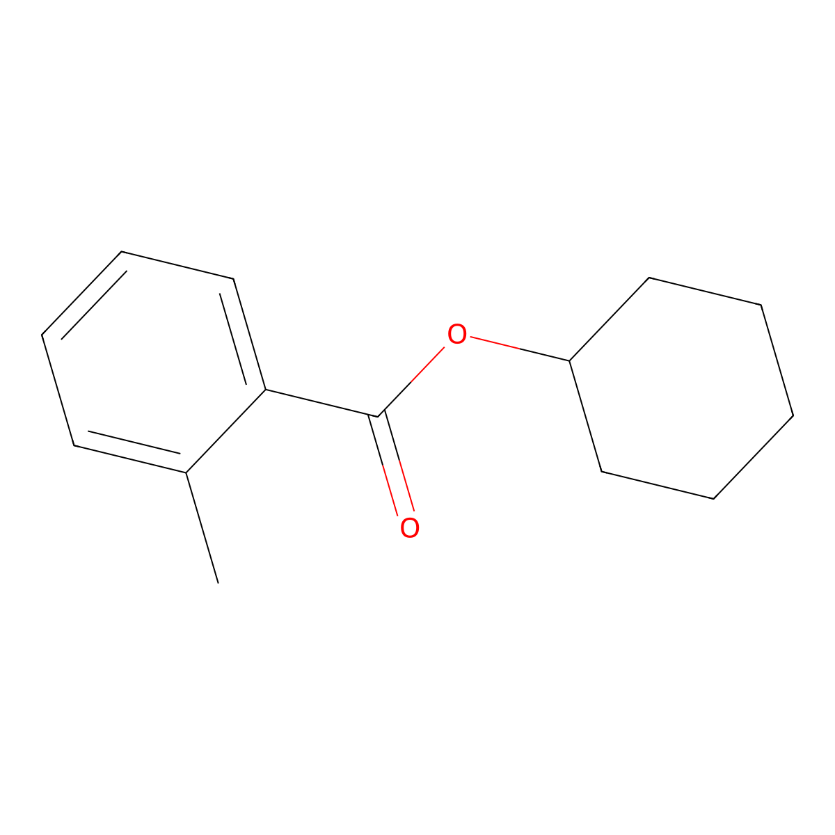 Cyclohexyl 2-methylbenzoate molecular structure, CAS 6640-75-1