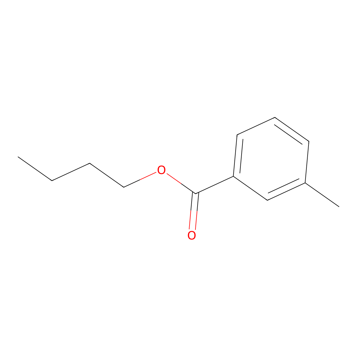 Butyl 3-methylbenzoate molecular structure, CAS 6640-77-3