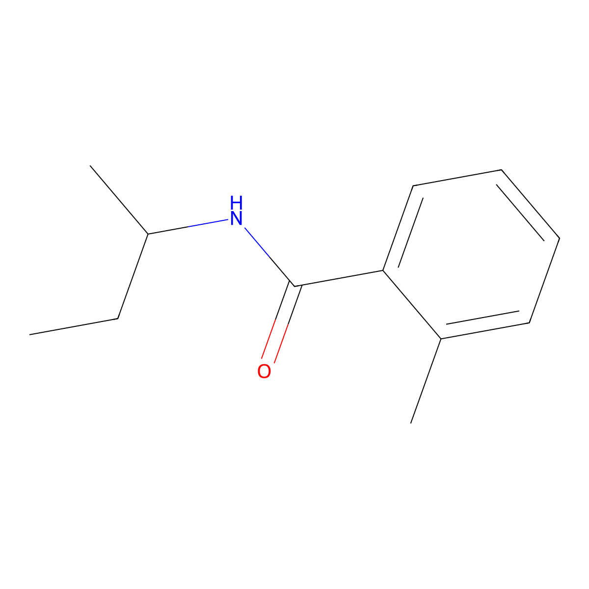 N-(sec-butyl)-2-methylbenzamide molecular structure, CAS 6640-79-5
