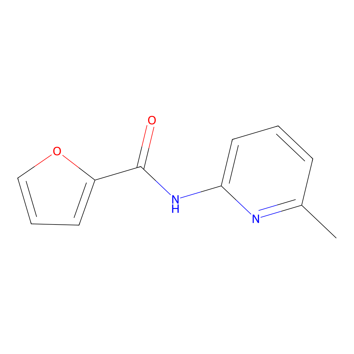 N-(6-methylpyridin-2-yl)furan-2-carboxamide molecular structure, CAS 66401-60-3