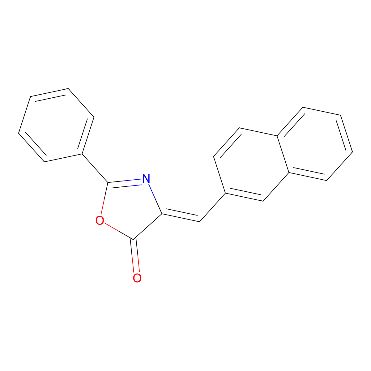 5(4H)-Oxazolone, 4-(2-naphthalenylmethylene)-2-phenyl- molecular structure, CAS 66404-27-1