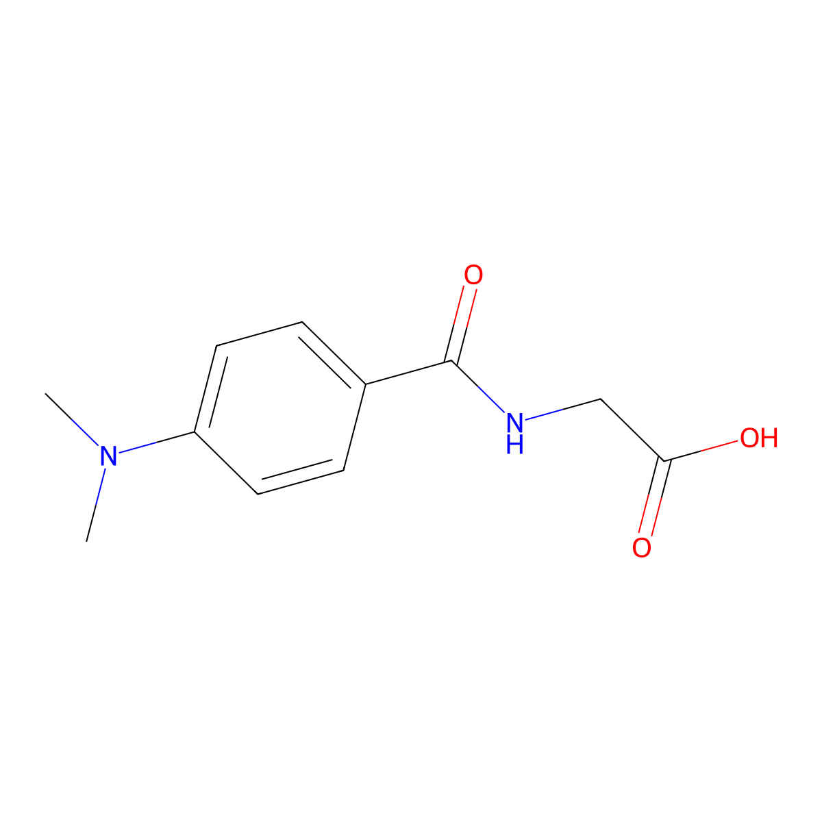 N-[4-(Dimethylamino)benzoyl]glycine molecular structure, CAS 66404-32-8