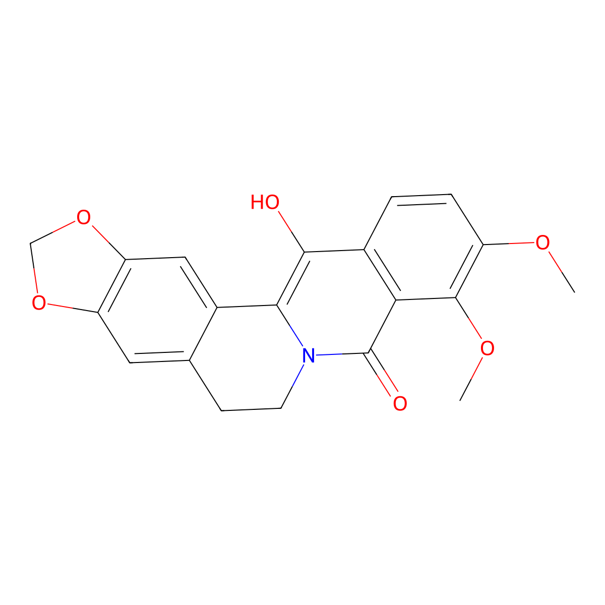 13-Hydroxyoxyberberine molecular structure, CAS 66408-27-3