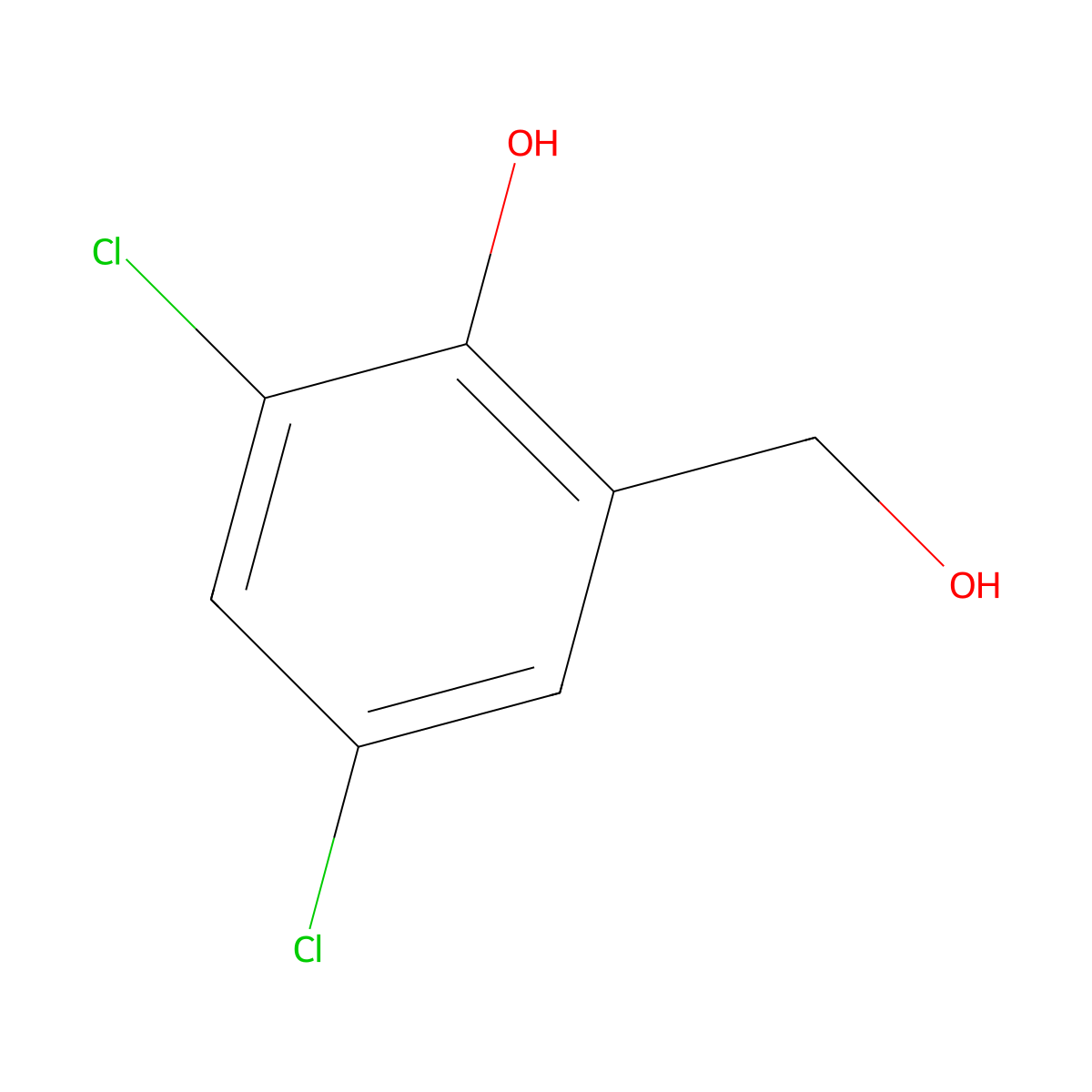 3,5-Dichlorosalicyl alcohol molecular structure, CAS 6641-02-7