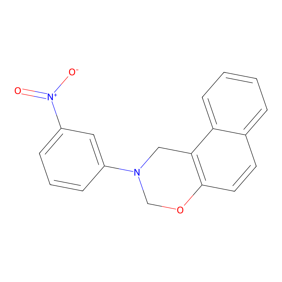 2-(3-nitrophenyl)-2,3-dihydro-1H-naphtho[1,2-e][1,3]oxazine molecular structure, CAS 6641-15-2
